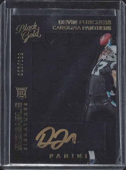 DEVIN FUNCHESS 2015 BLACK GOLD SIZEABLE SIGS JUMBO JERSEY ON CARD AUTO RC /199
