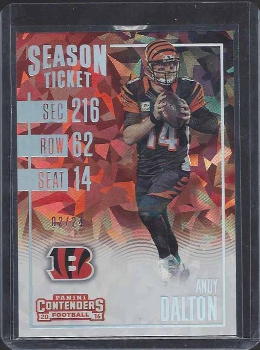 ANDY DALTON 2016 PANINI CONTENDERS BENGALS CRACKED ICE #D 2/24