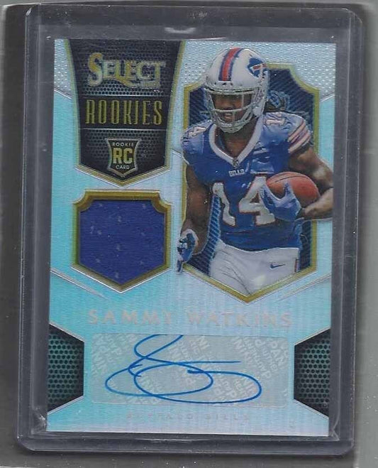 SAMMY WATKINS 2014 SELECT ROOKIES SILVER PRIZM ROOKIE JERSEY AUTO RC #D 11/20