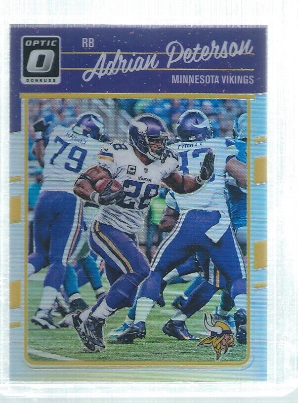 ADRIAN PETERSON 2016 DONRUSS OPTIC SILVER HOLO #60
