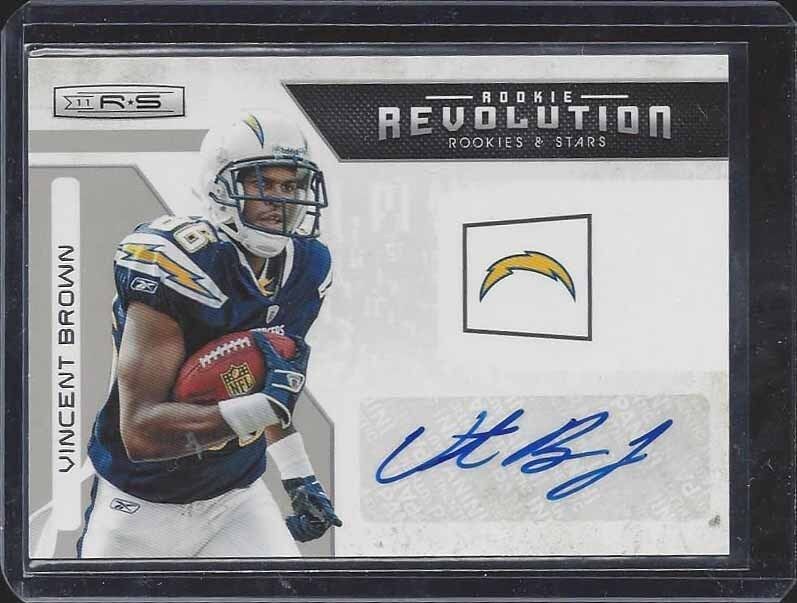 VINCENT BROWN 2011 ROOKIES & STARS ROOKIE REVOLUTION GOLD AUTO RC #D 4/10