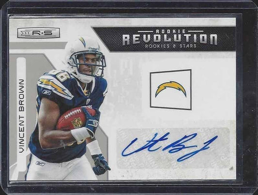 VINCENT BROWN 2011 ROOKIES & STARS ROOKIE REVOLUTION GOLD AUTO RC #D 4/10