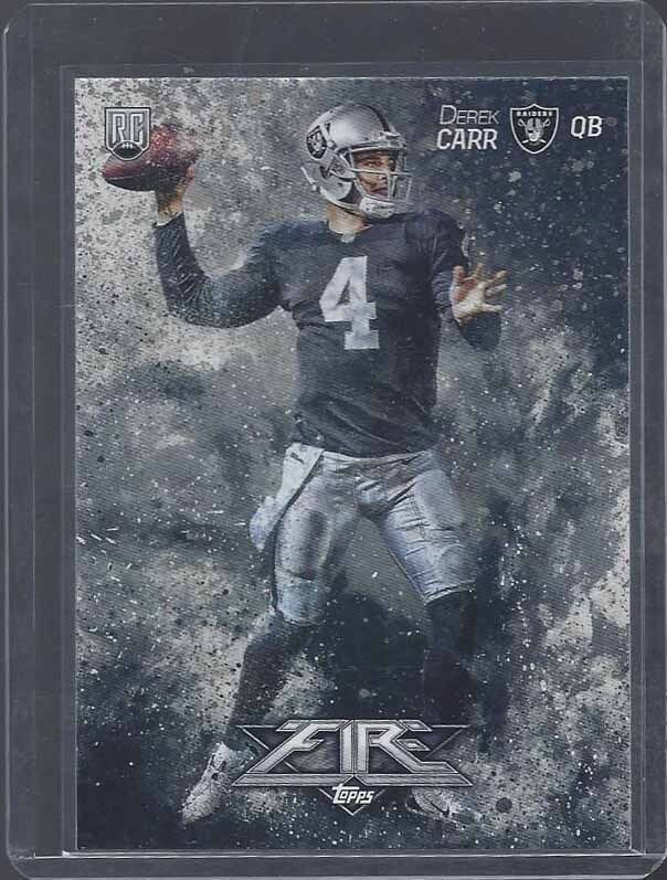 DEREK CARR 2014 TOPPS FIRE RAIDERS TRUE ROOKIE RC #154