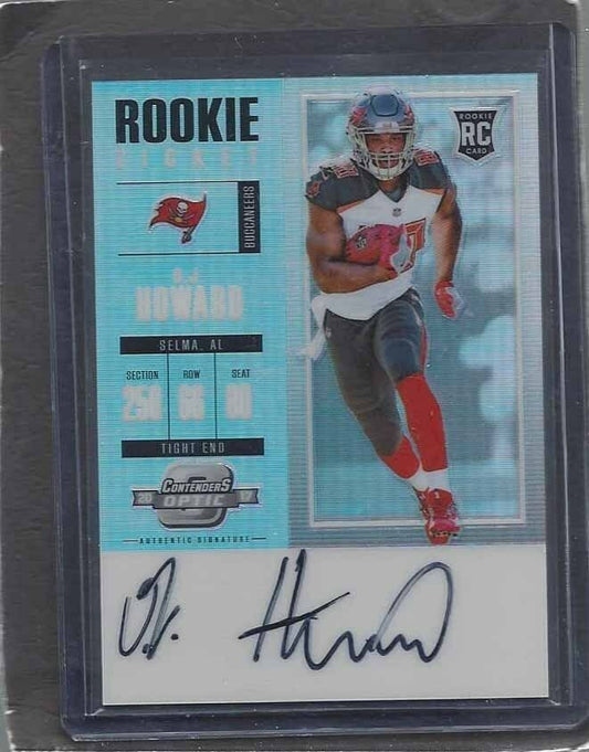 O.J. HOWARD 2017 PANINI CONTENDERS OPTIC ON CARD ROOKIE AUTO RC #123