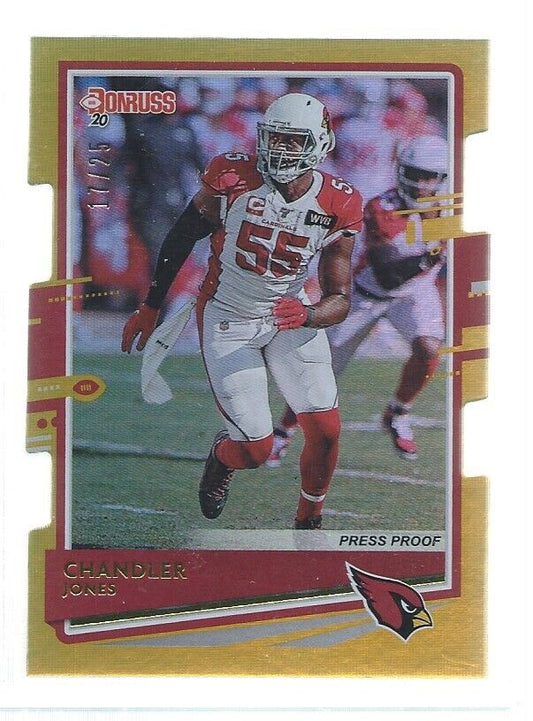 CHANDLER JONES 2020 DONRUSS PRESS PROOF DIE CUT GOLD #D 17/25