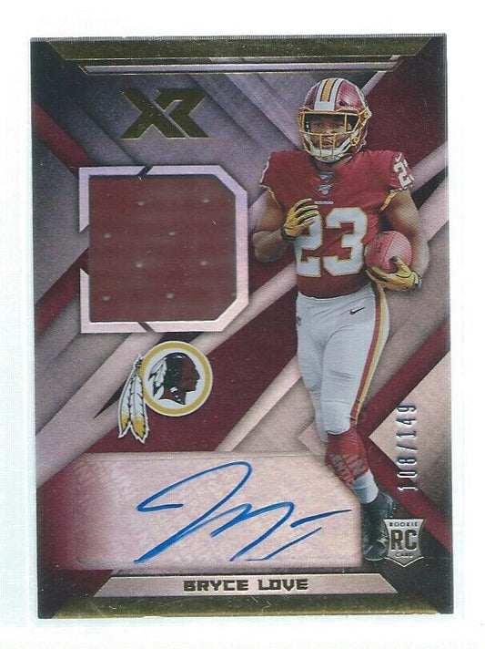 BRYCE LOVE 2019 PANINI XR JERSEY AUTO RC #D 100/149