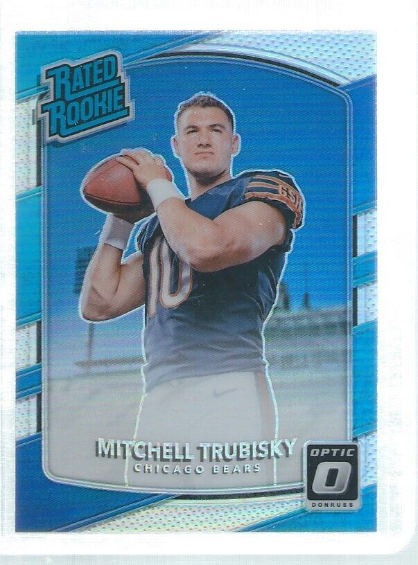 MITCHELL TRUBISKY 2017 DONRUSS OPTIC RATED ROOKIE SILVER HOLO RC #178
