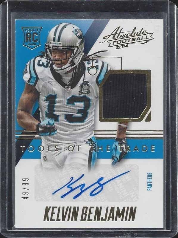 KELVIN BENJAMIN 2014 ABSOLUTE TOOLS OF THE TRADE ROOKIE JERSEY AUTO RC #D 49/99