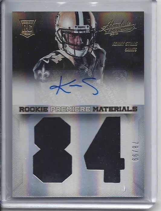 KENNY STILLS 2013 ABSOLUTE RPM JUMBO DUAL JERSEY NUMBER ROOKIE AUTO RC #D 78/99