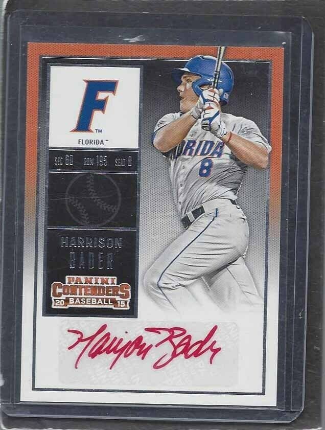 HARRISON BADER 2015 CONTENDERS RED INK SSP PROSPECT SP AUTO #36