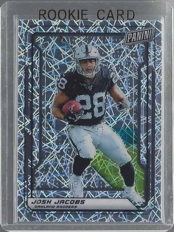 JOSH JACOBS 2019 PANINI NATIONAL VIP LAZER PRIZM RC #87