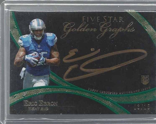 ERIC EBRON 2014 TOPPS 5 FIVE STAR GOLDEN GRAPHS ON CARD ROOKIE AUTO RC #D 3/15