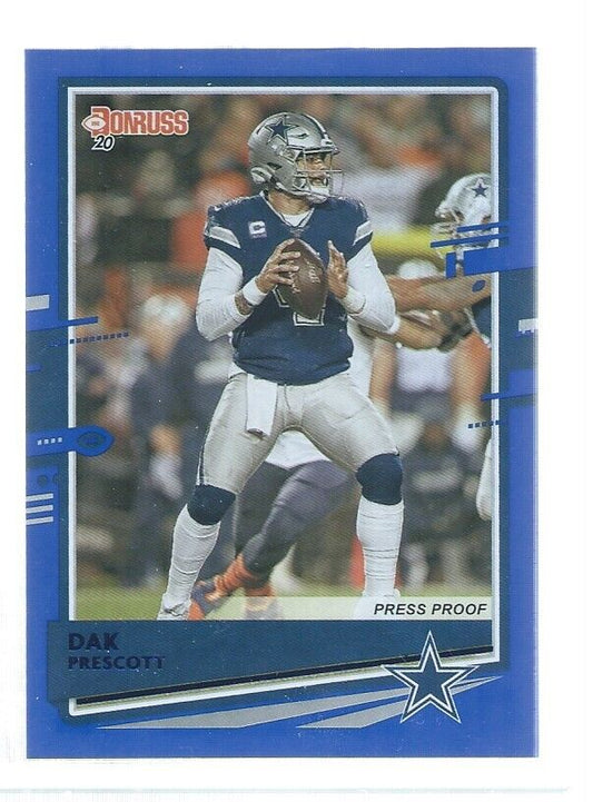 DAK PRESCOTT 2020 DONRUSS PRESS PROOF BLUE #78