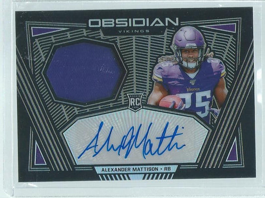 ALEXANDER MATTISON 2019 PANINI OBSIDIAN JERSEY AUTO RC #D 109/150