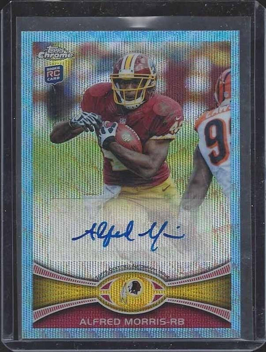 ALFRED MORRIS 2012 TOPPS CHROME BLUE WAVE REFRACTOR ROOKIE AUTO RC