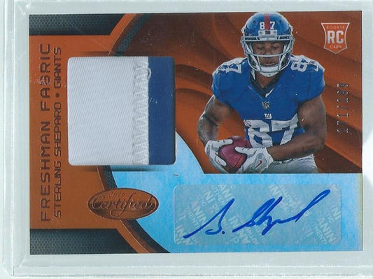 STERLING SHEPARD 2016 CERIFIED FRESHMAN 2 COLOR PATCH AUTO ORANGE RC #D 171/199