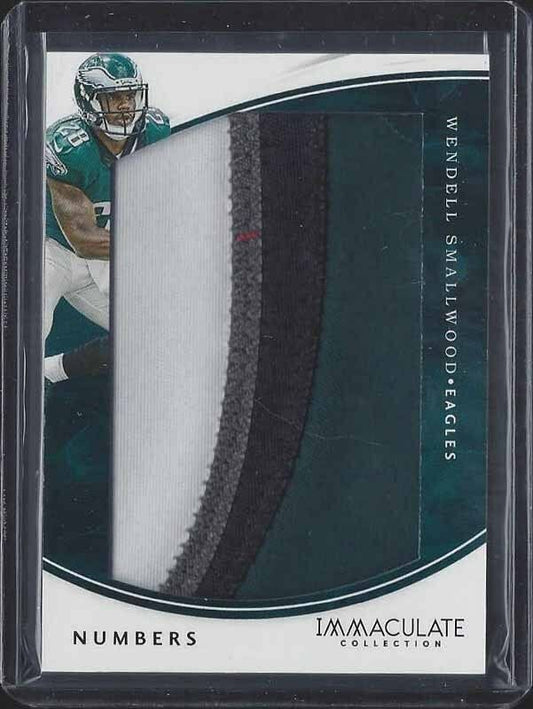 WENDELL SMALLWOOD 2016 IMMACULATE NUMBERS JUMBO 4 COLOR ROOKIE PATCH RC #D /50