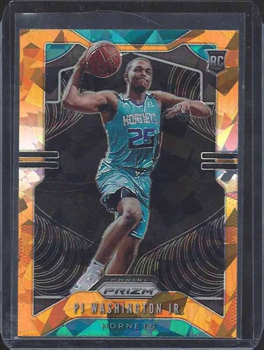 P.J. WASHINGTON 2019-20 PANINI PRIZM ORANGE ICE SSP ROOKIE PRIZMS RC #258
