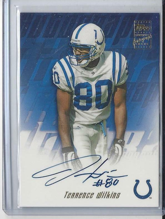 TERRENCE WILKINS 2001 TOPPS ON CARD COLTS AUTO