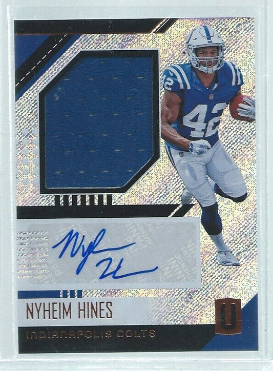 NYHEIM HINES 2018 PANINI UNPARALLELED JERSEY AUTO RC