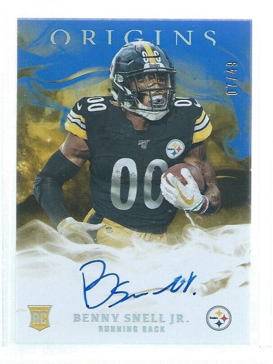 BENNY SNELL JR. 2019 PANINI ORIGINS ON CARD AUTO BLUE RC #D 7/49