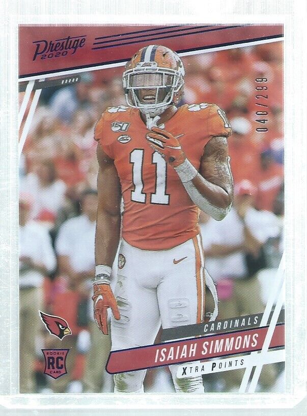 ISAIAH SIMMONS 2020 PRESTIGE XTRA POINTS BLUE ROOKIE RC #D 40/299