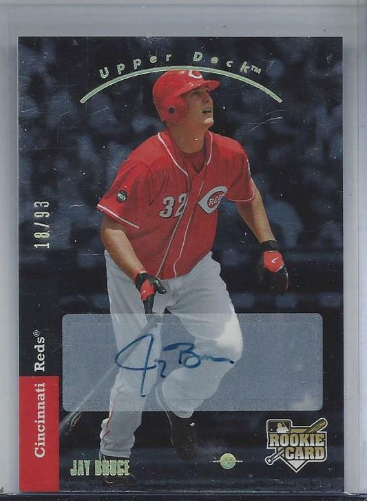 JAY BRUCE 2008 UPPER DECK UD TIMELINE REDS SP RETRO ROOKIE AUTO RC #D 18/99