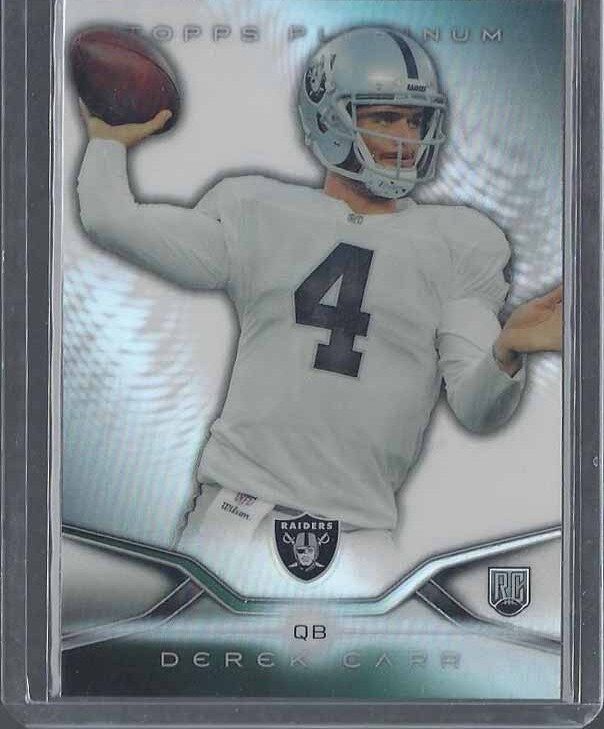 DEREK CARR 2014 TOPPS PLATINUM RAIDERS TRUE ROOKIE RC #102