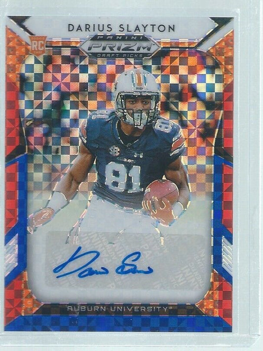 DARIUS SLAYTON 2019 PANINI PRIZM DRAFT PICKS AUTO RED WHITE BLUE RC #D /99