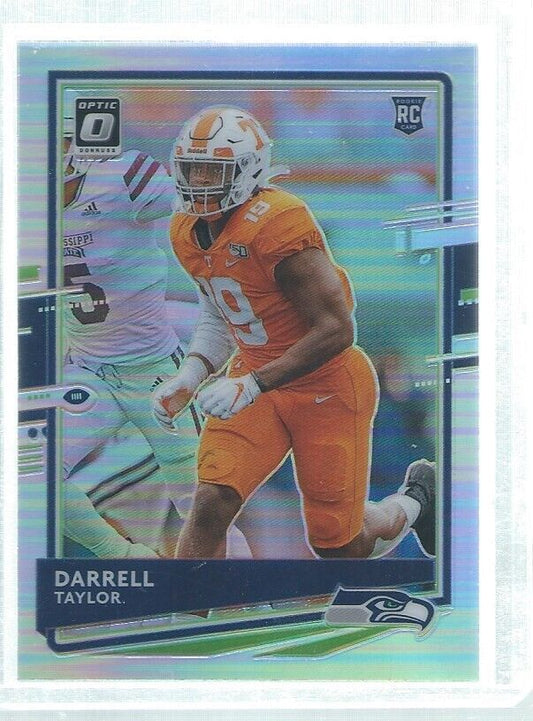 DARRELL TAYLOR 2020 DONRUSS OPTIC SILVER HOLO RC #136