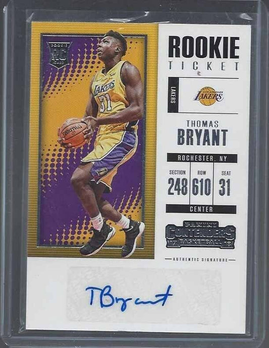 THOMAS BRYANT 2017-18 PANINI CONTENDERS RETAIL SP ROOKIE TICKET AUTO RC