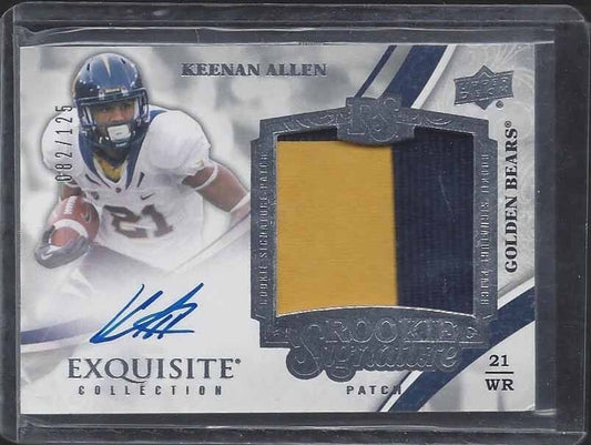 KEENAN ALLEN 2013 UD EXQUISITE RPA JUMBO 2 COLOR CAL PATCH AUTO RC #D 82/125