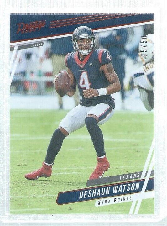 DESHAUN WATSON 2020 PRESTIGE XTRA POINTS ORANGE COPPER #D 5/50