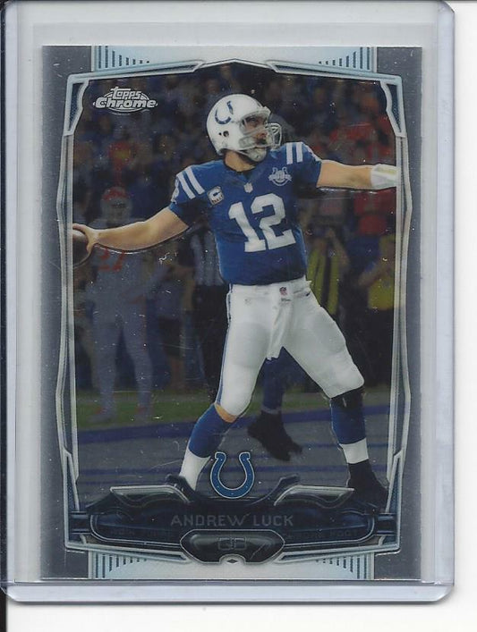 ANDREW LUCK 2014 TOPPS CHROME SP PHOTO VARIATION SHORT PRINT VARIANT #47