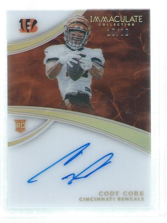 CODY CORE 2016 PANINI IMMACULATE COLLECTION ON CARD AUTO RC #D 15/25