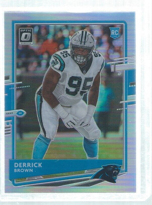 DERRICK BROWN 2020 DONRUSS OPTIC SILVER HOLO RC #114