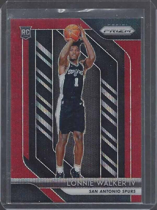 LONNIE WALKER IV 2018-19 PANINI PRIZM RUBY WAVE RED ROOKIE PRIZMS RC #251
