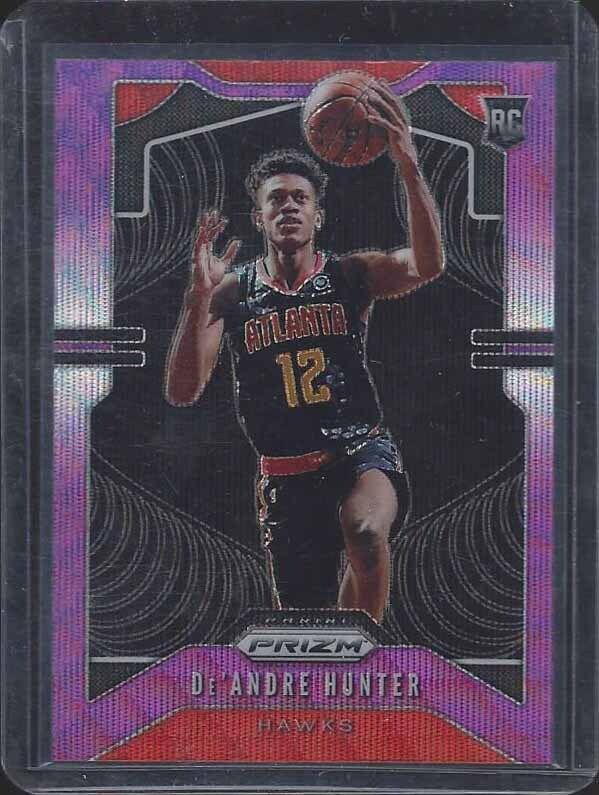 DE'ANDRE HUNTER 2019-20 PANINI PRIZM PURPLE WAVE SSP ROOKIE PRIZMS RC #251