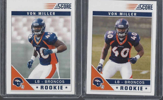VON MILLER 2011 SCORE SP PHOTO VARIATION RARE SHORT PRINT + BASE ROOKIE RC #400