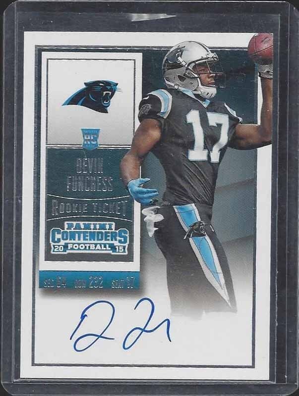 DEVIN FUNCHESS 2015 CONTENDERS VARIATION SHORT PRINT SSP 50 OR LESS AUTO RC #211