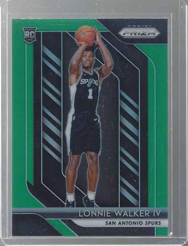 LONNIE WALKER IV 2018-19 PANINI PRIZM GREEN ROOKIE PRIZMS RC #251