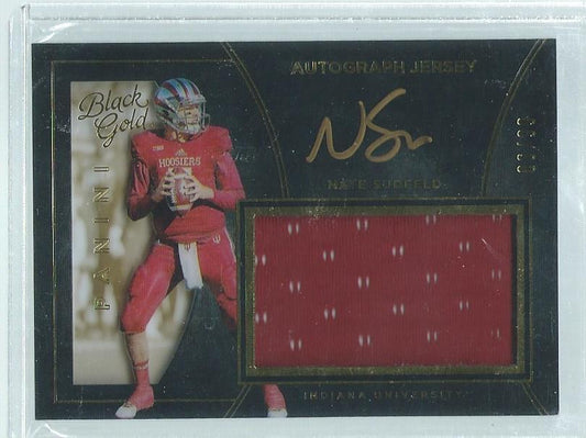 NATE SUDFELD 2016 PANINI BLACK GOLD JERSEY ON CARD AUTO RC #D 3/99