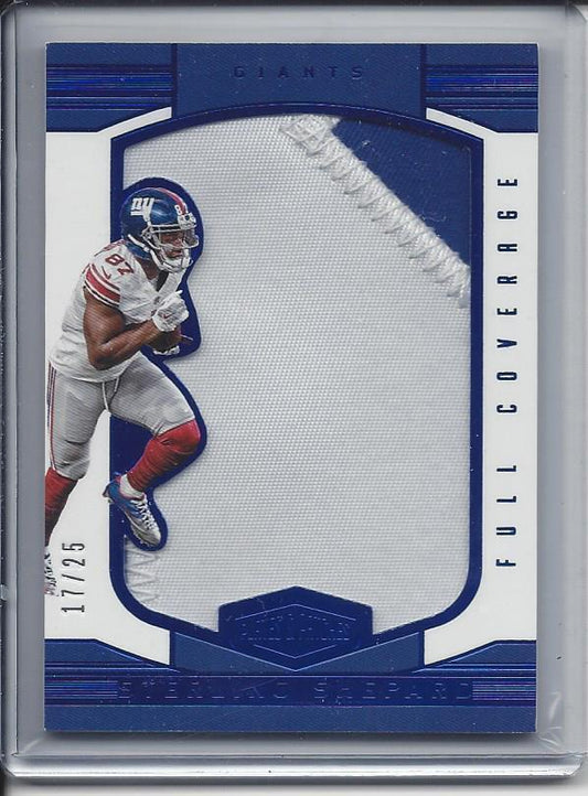 STERLING SHEPARD 2016 PLATES & PATCHES FULL COVERAGE BLUE JUMBO 2CL PATCH RC /25