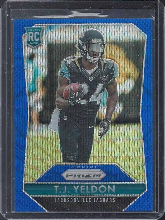 T.J. YELDON 2015 PANINI PRIZM BLUE WAVE ROOKIE PRIZMS RC #D 53/150