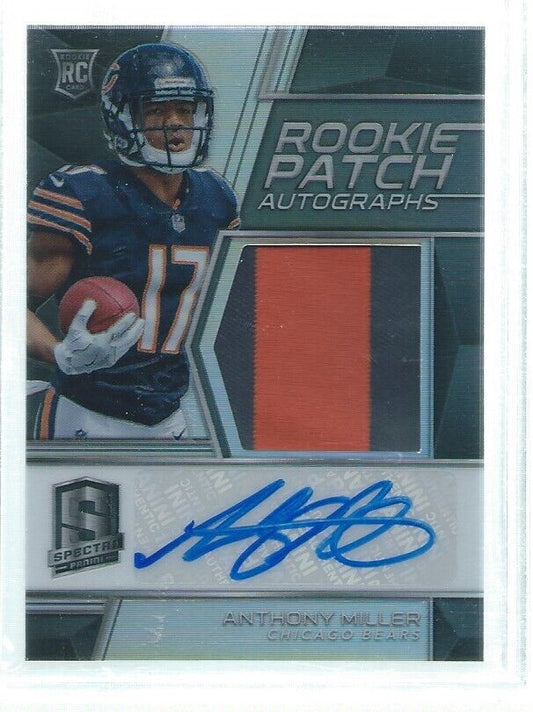ANTHONY MILLER 2018 PANINI SPECTRA PRIZM 2 COLOR PATCH AUTO RC #D 96/99