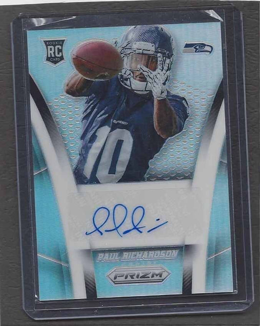 PAUL RICHARDSON 2014 PANINI PRIZM SILVER PRIZMS SEAHAWK ROOKIE AUTO RC #D 68/100
