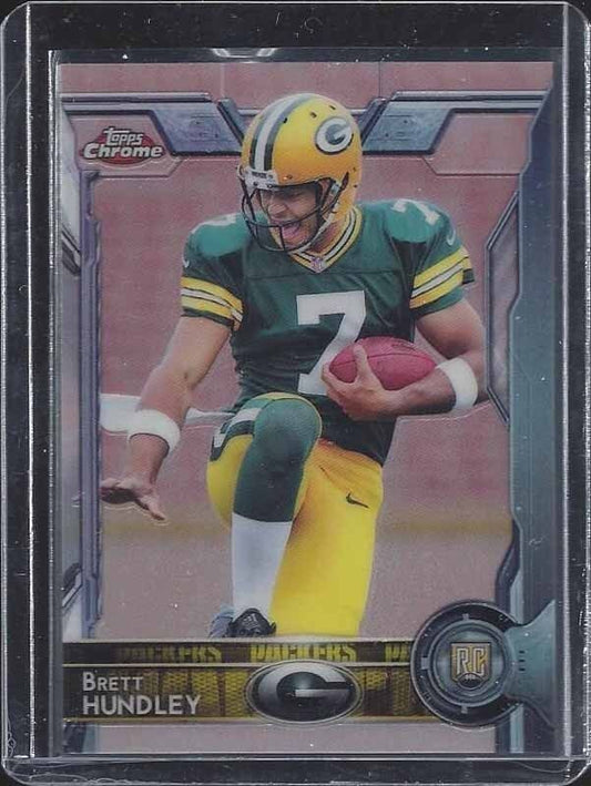 BRETT HUNDLEY 2015 TOPPS CHROME PACKERS SP VARIATION SHORT PRINT ROOKIE RC #102