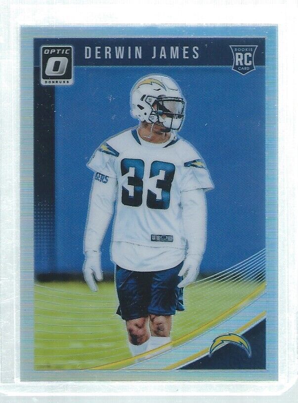 DERWIN JAMES 2018 DONRUSS OPTIC SILVER HOLO ROOKIE RC #108