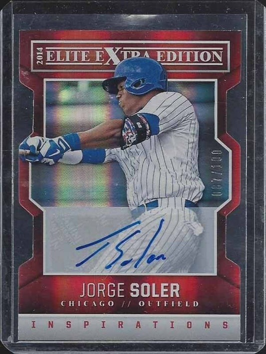 JORGE SOLER 2014 ELITE EXTRA EDITION INSPIRATIONS RED DIE CUT AUTO #D /100