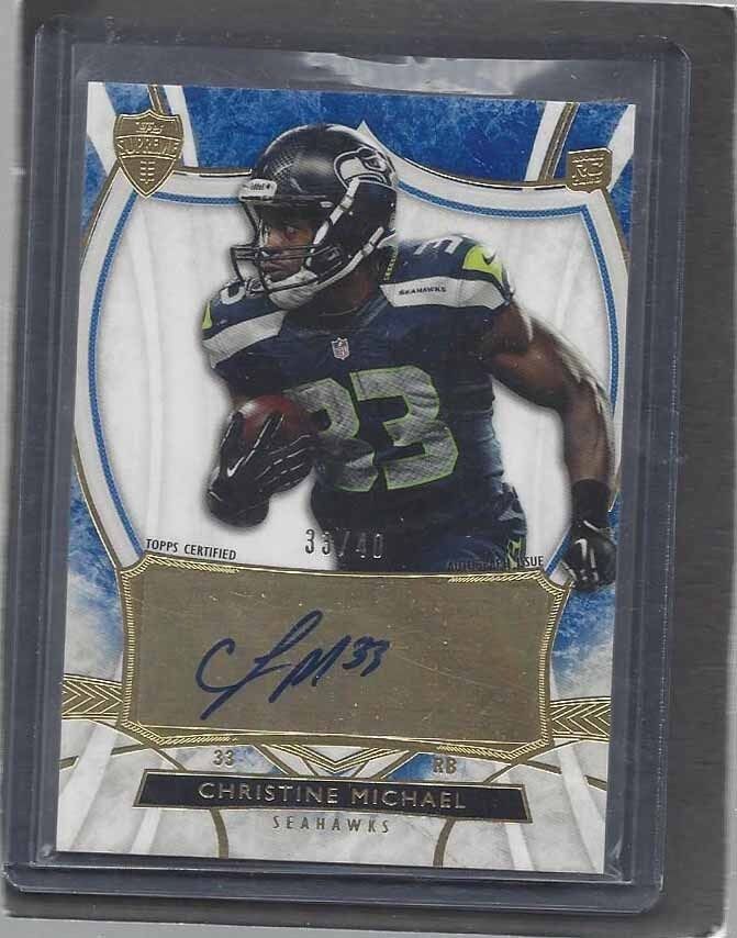 1/1 CHRISTINE MICHAEL 2013 TOPPS SUPREME BLUE ROOKIE AUTO RC #D 33/40 JERSEY #33